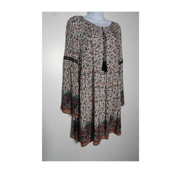 Spade & Heart Large Dress Shift Boho Hippie Bell Sleeve Floral Peasant - Picture 3 of 13